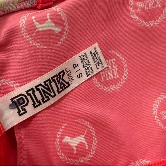 Victorias Secret PINK Hibiscus Leopard Floral Bandeau Strapless Bikini Top Small - Picture 5 of 5